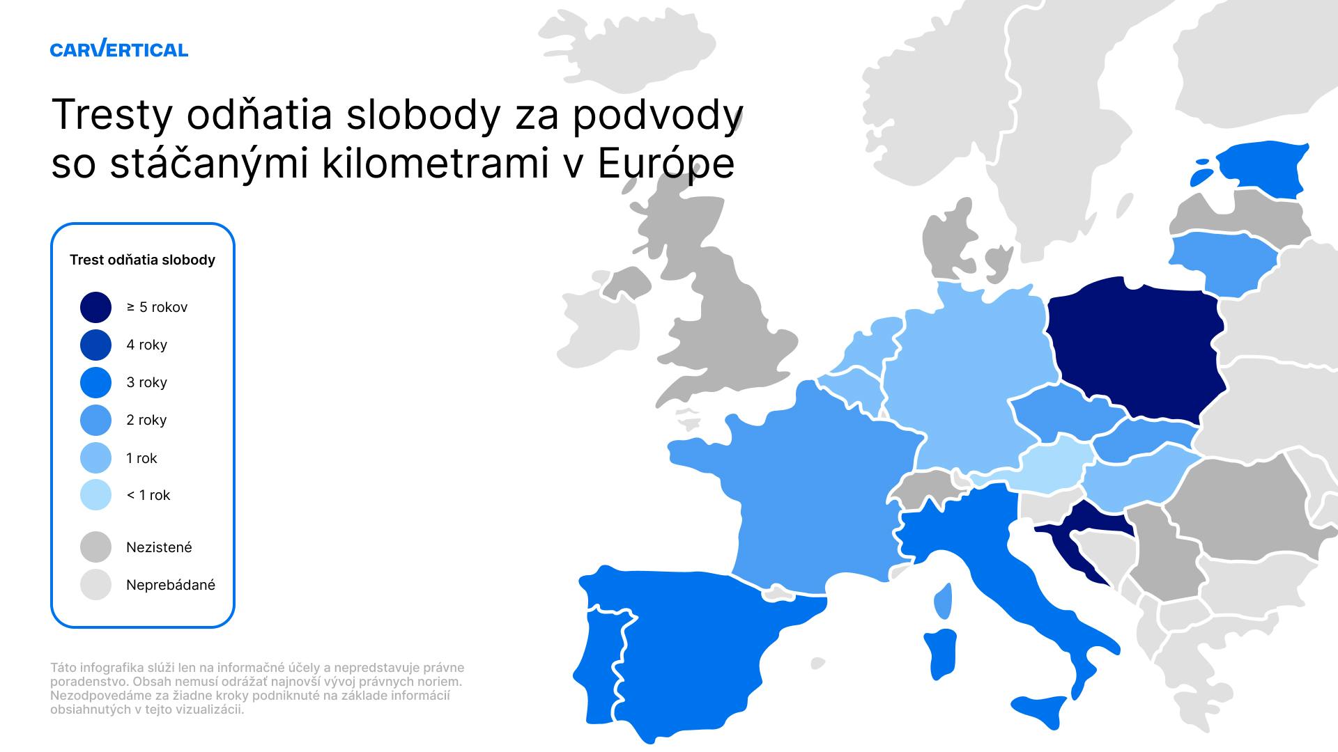 Tresty odñatia slobody za podvody so stácanými kilometrami v Európe