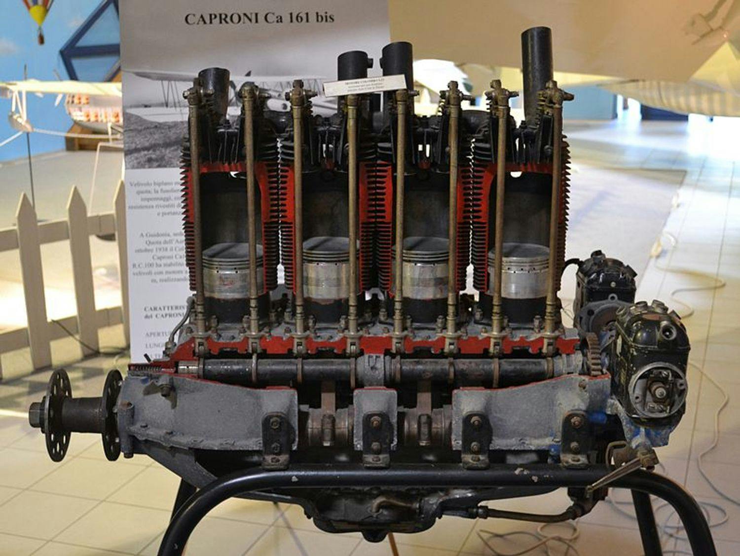 Italian Colombo S.53 1930s 4-cylinder inline engine